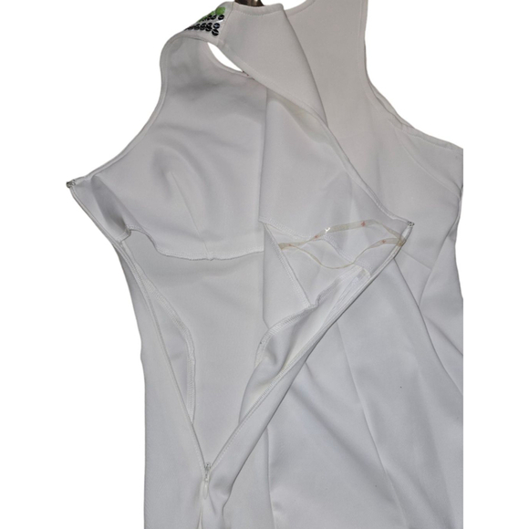 Women's Lipsy London Dress White Beaded Neon Multi Bodycon Fitted US 8 - Picture 10 of 10